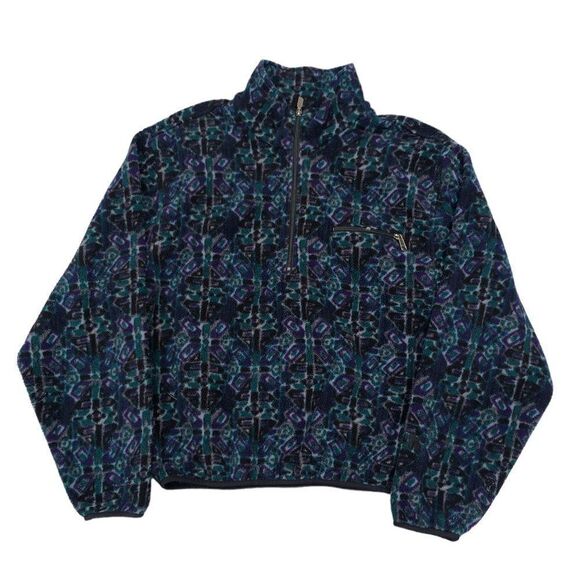 Vintage Y2K The North Face Fleece Pattern Jacket Large - Picture 1 of 16